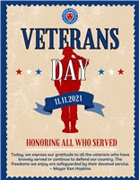 Mayor Hopkins Thanks Servicemen This Veterans Day
